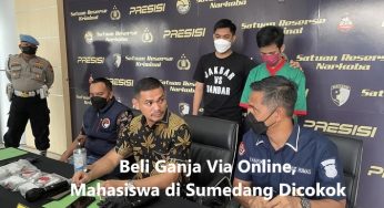 Beli Ganja Via Online, Mahasiswa di Sumedang Dicokok